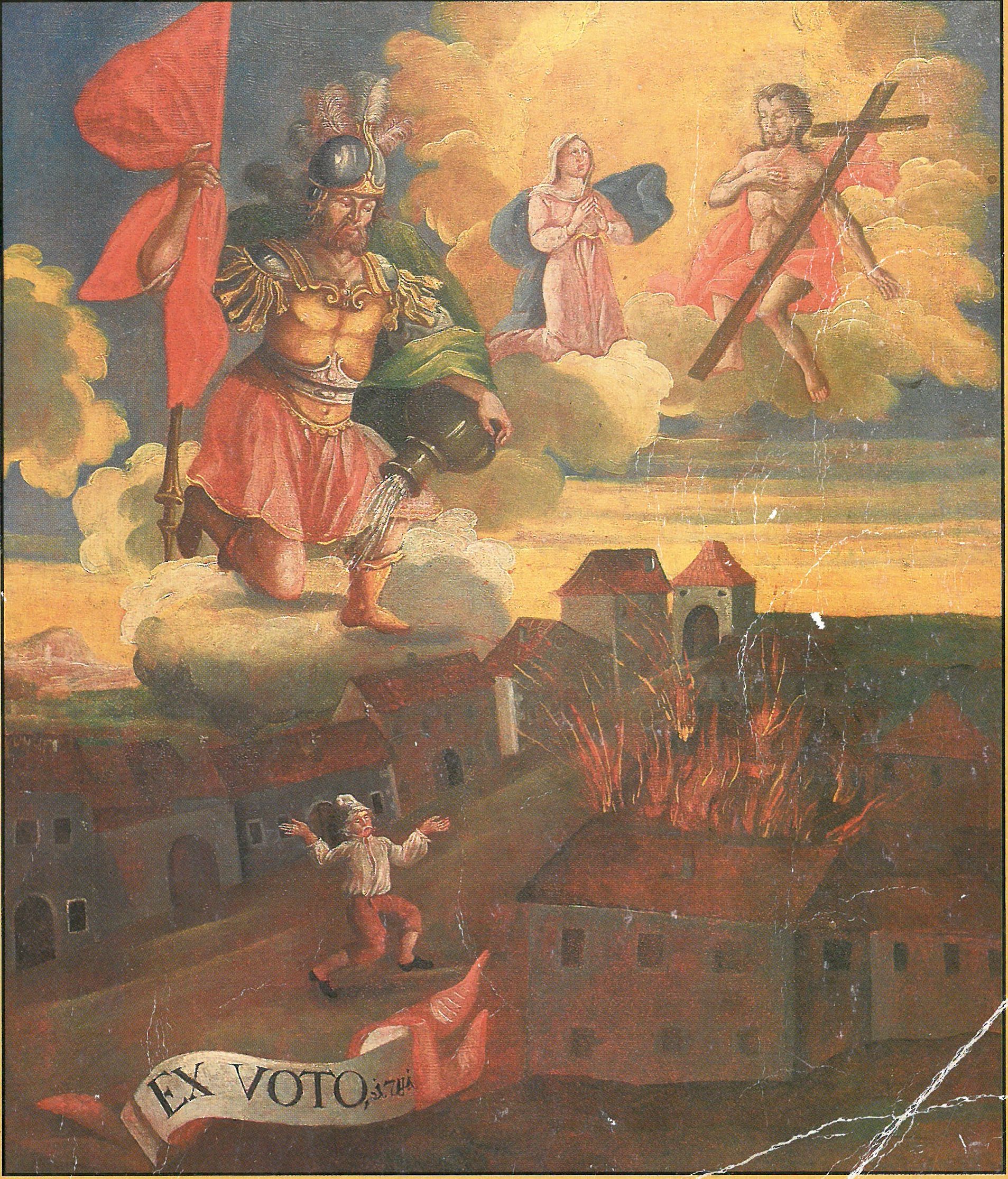 Sveti Florijan, ulje na platnu, nepoznat autor, 1742., Gradski muzej Varaždin